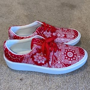 Paisley print fashion nova shoes